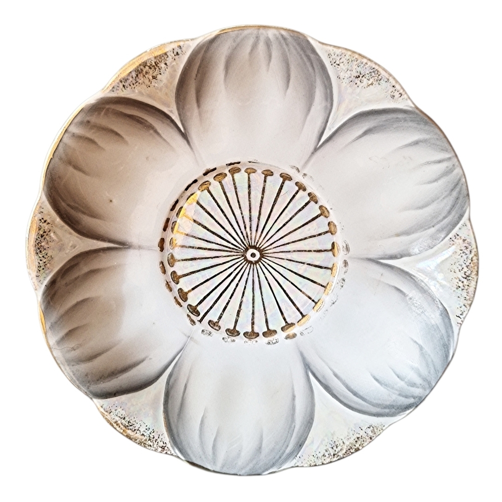 ✨️EW Princess China! Iridescent Gold Plated Small Floral Plate!